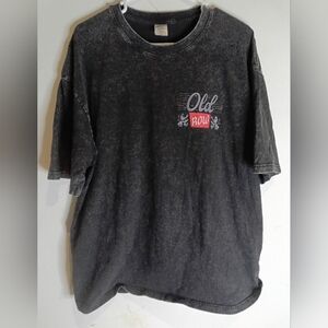 Men’s Old Row Black Acid Washed Crewneck T-Shirt XL